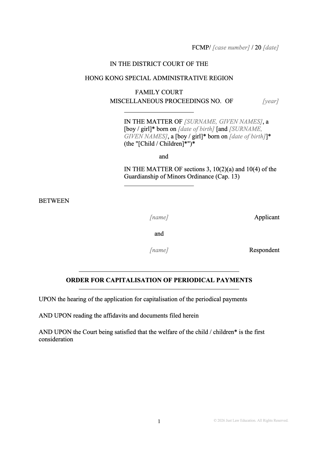 Form DO-29: Convert Maintenance into a Lump Sum (Unmarried)