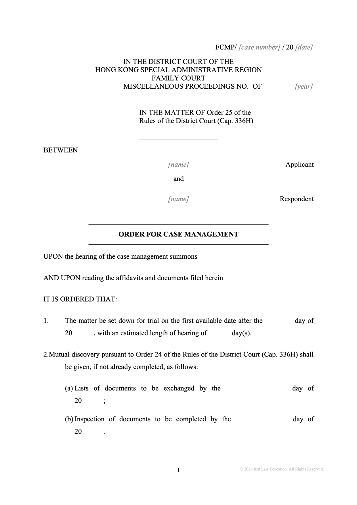 Form DO-46: Directions (Unmarried)