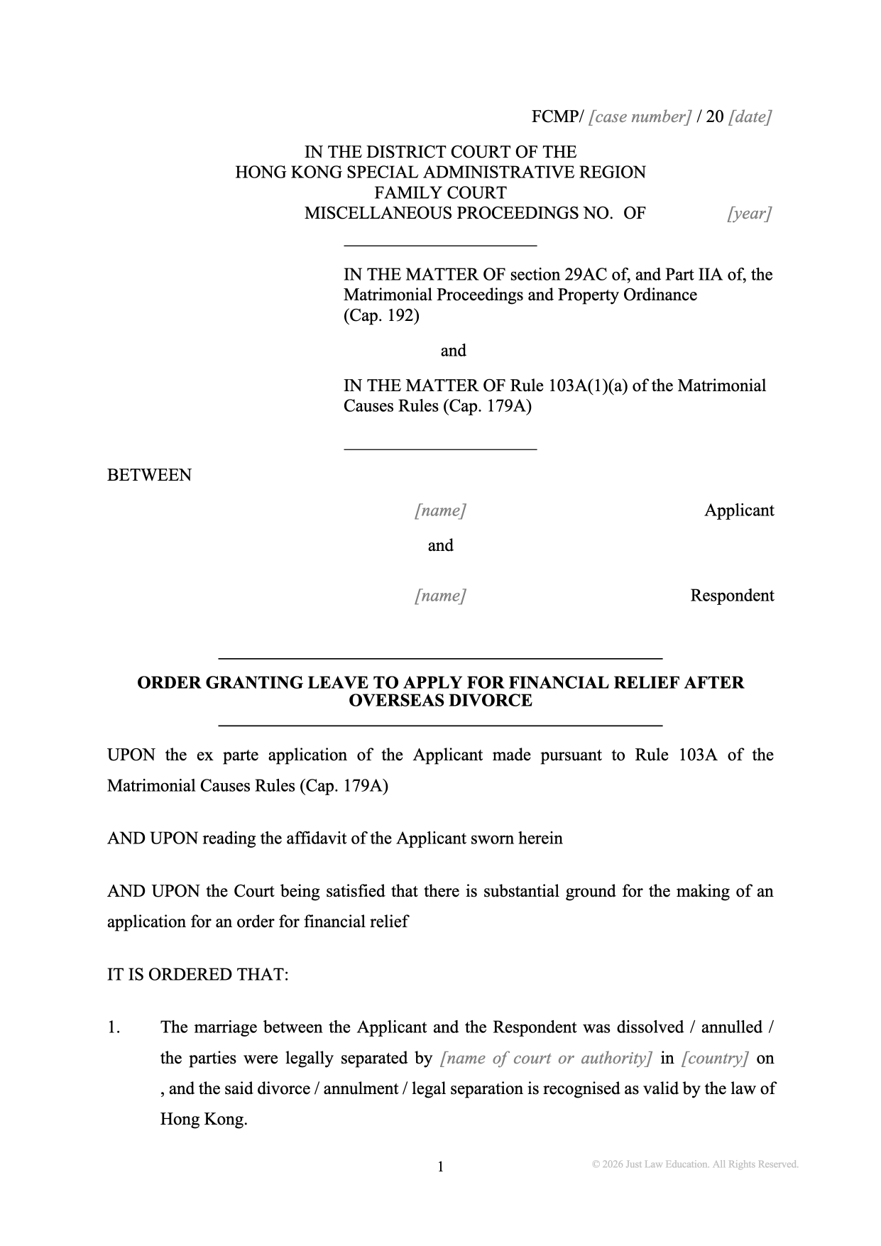 Form DO-89: Permission to Apply for Financial Relief after Overseas Divorce